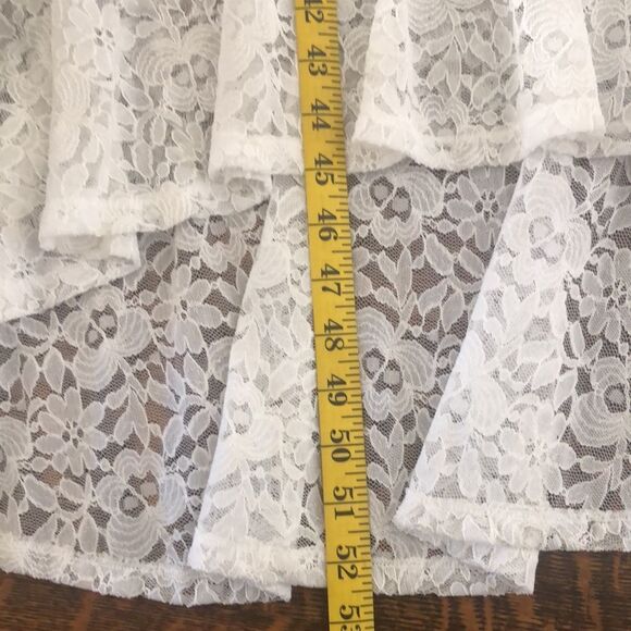 NEW Storia White Ruffled Tiered Slip Dress Sz S NWT Soft Girl, Romantic, Y2K - Picture 13 of 13